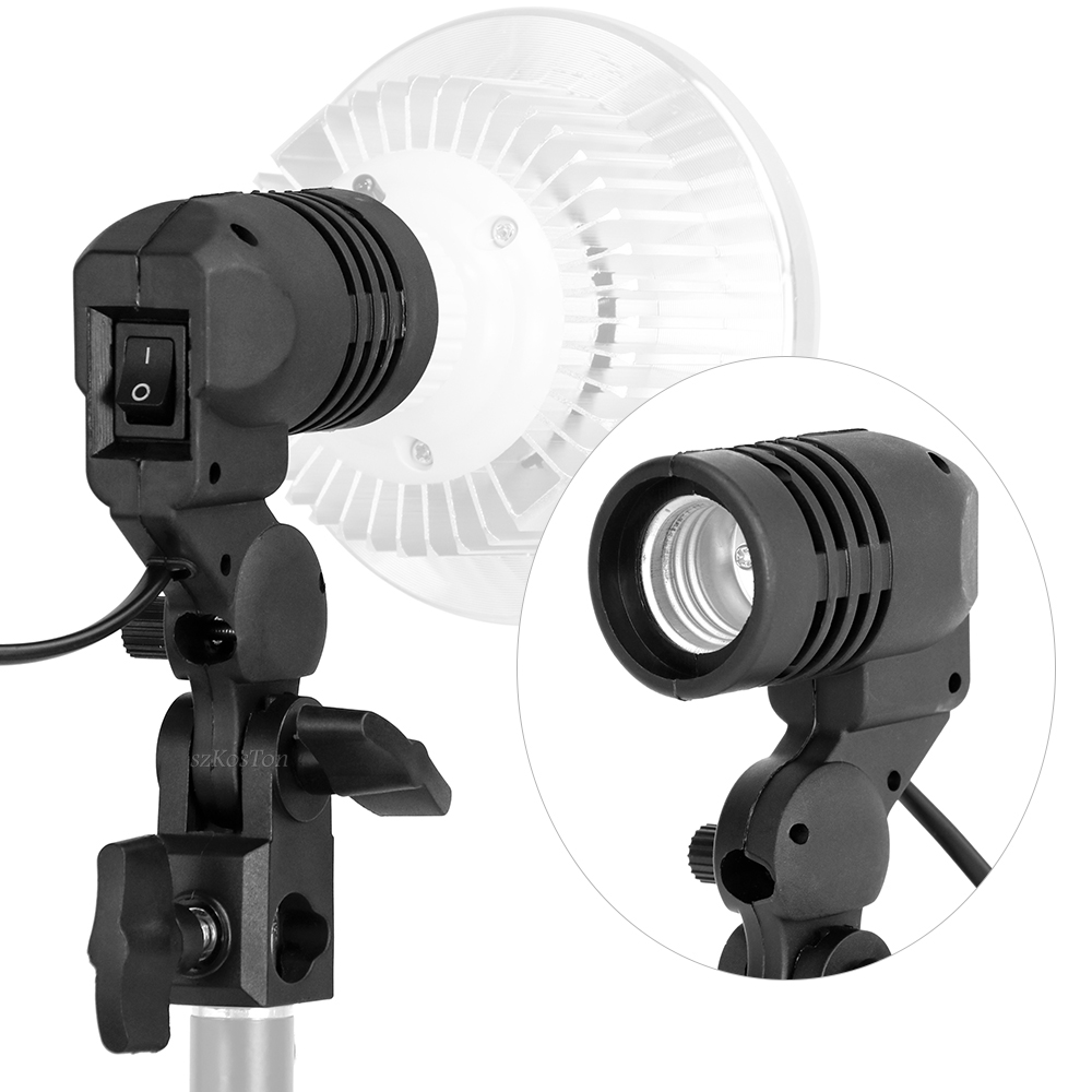 Photography Lighting Umbrella - Uchwyt żarówki z pojedynczą głowicą E27