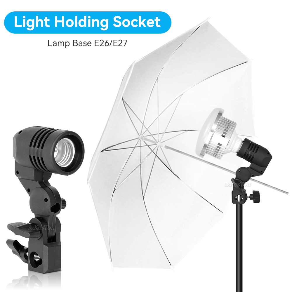 Photography Lighting Umbrella - 2 sztuk/1 szt. E27 pojedyncza głowica