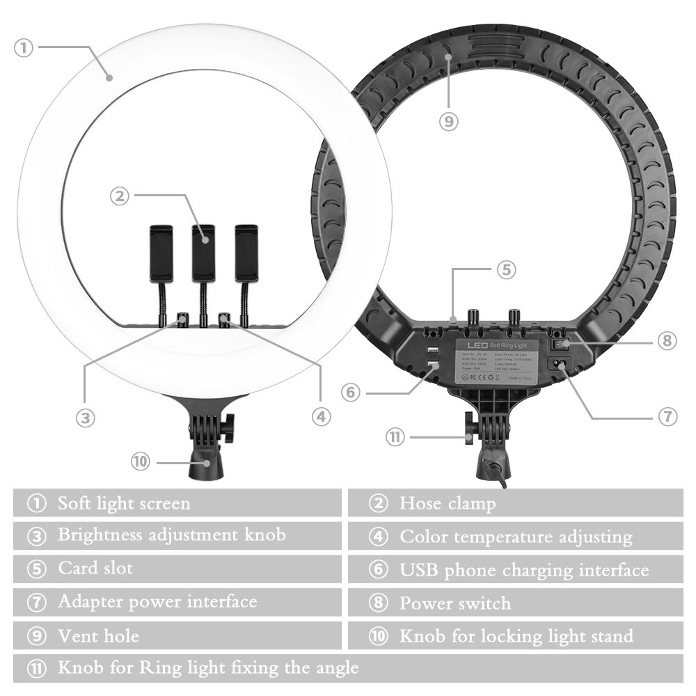 Lampa pierścieniowa LED SH 18  – Led Ring Light 18 recenzja i cena
