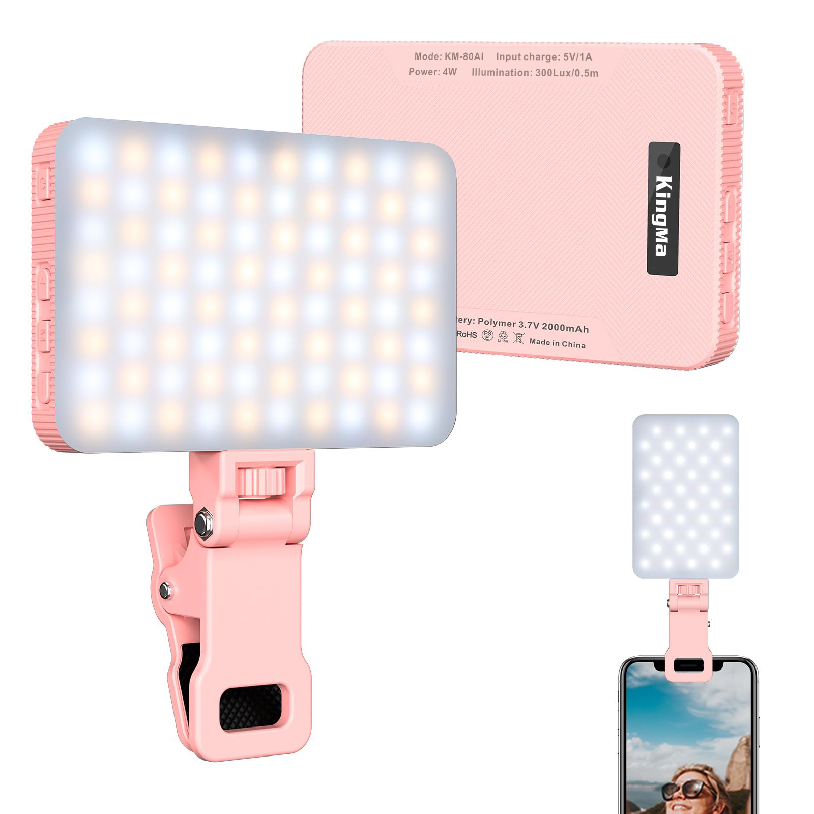 King Ma Pink ładowalna lampa d – Makeup Photography Lighting recenzja i cena