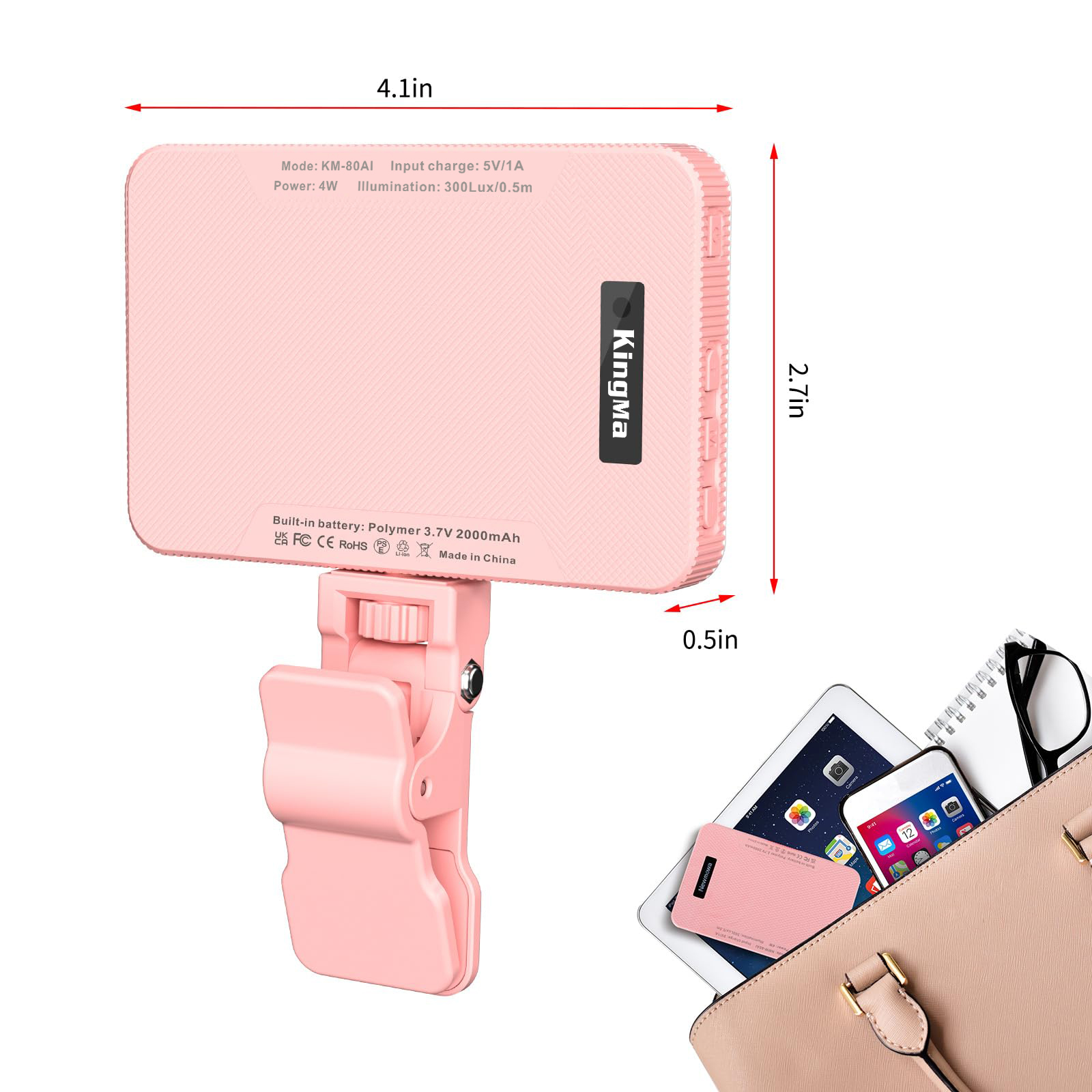 King Ma Pink ładowalna lampa d – Makeup Photography Lighting recenzja i cena