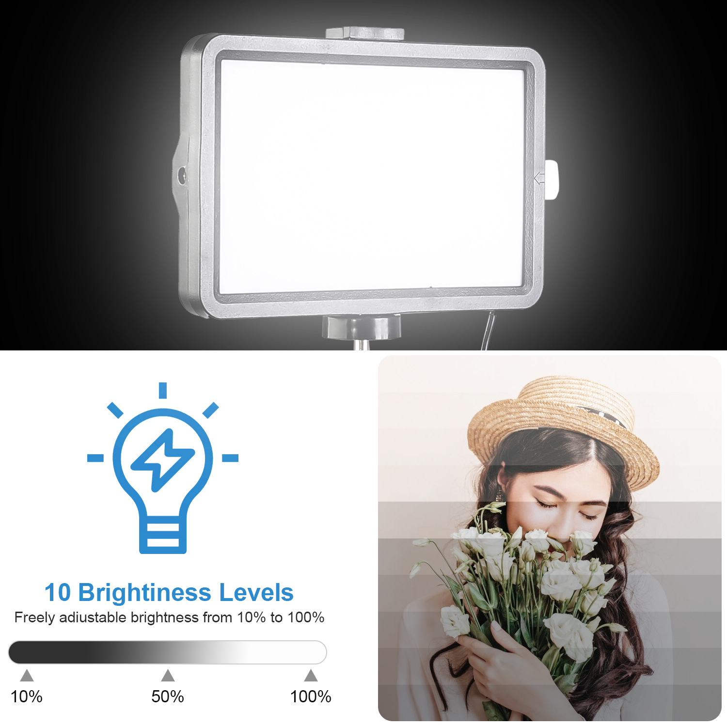 8-calowa kwadratowa lampa LED  – Makeup Photography Lighting recenzja i cena