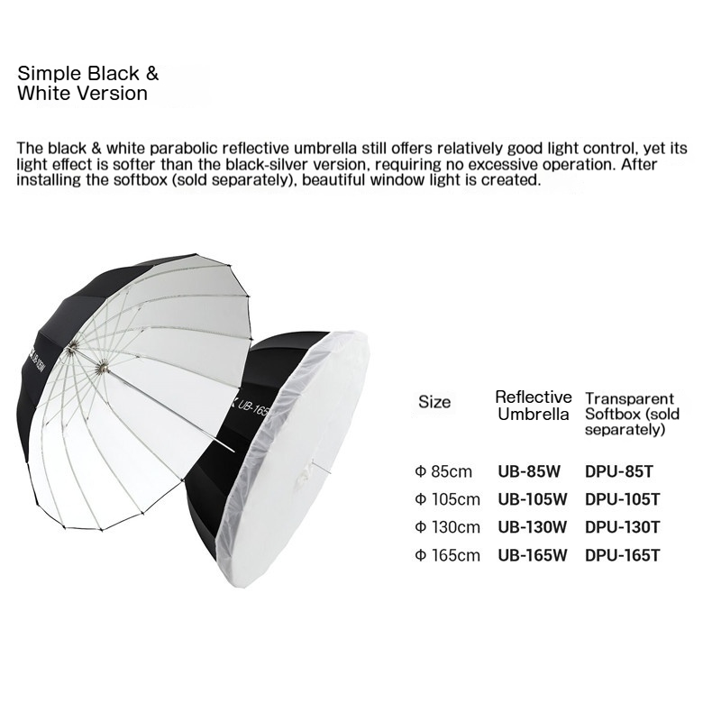 Paraboliczny parasol odblaskow – Photography Lighting Umbrella recenzja i cena